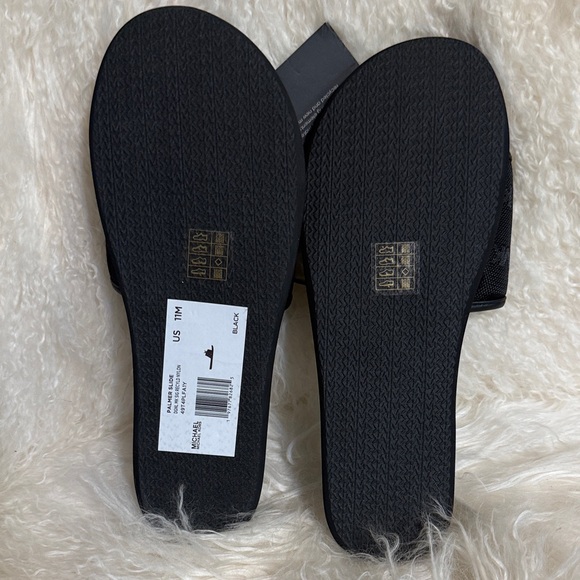 Michael Kors Black Logo Slide Sandals - Picture 4 of 4